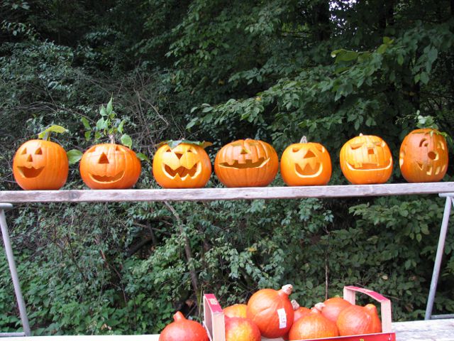 Der Eingang zum Kräutergarten - herbstlich geschmückt