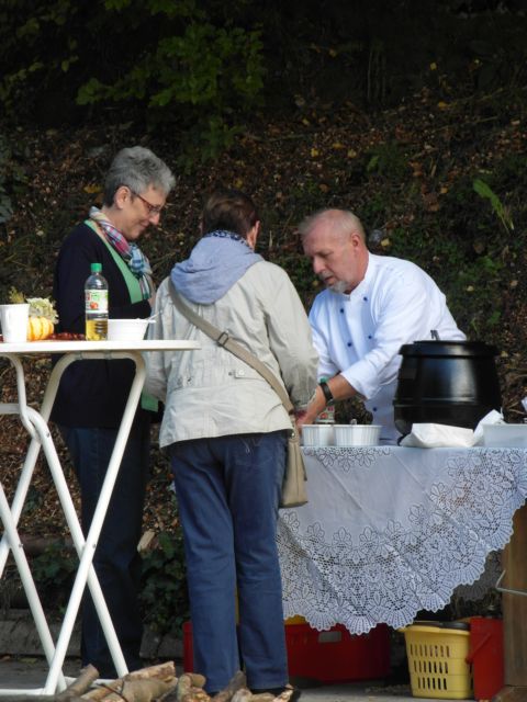 für das lebliche Wohl wurde eine leckere Kürbissuppe gereicht
